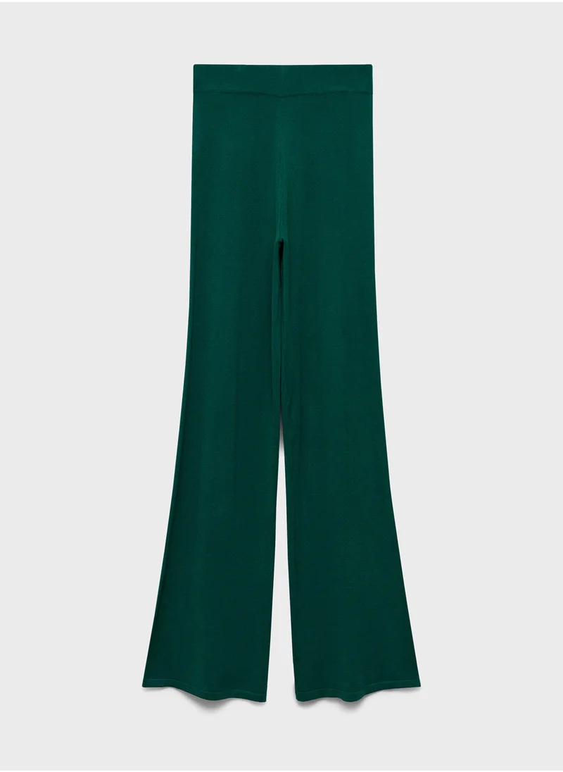 مانجو Essential Knitted Wideleg Pants