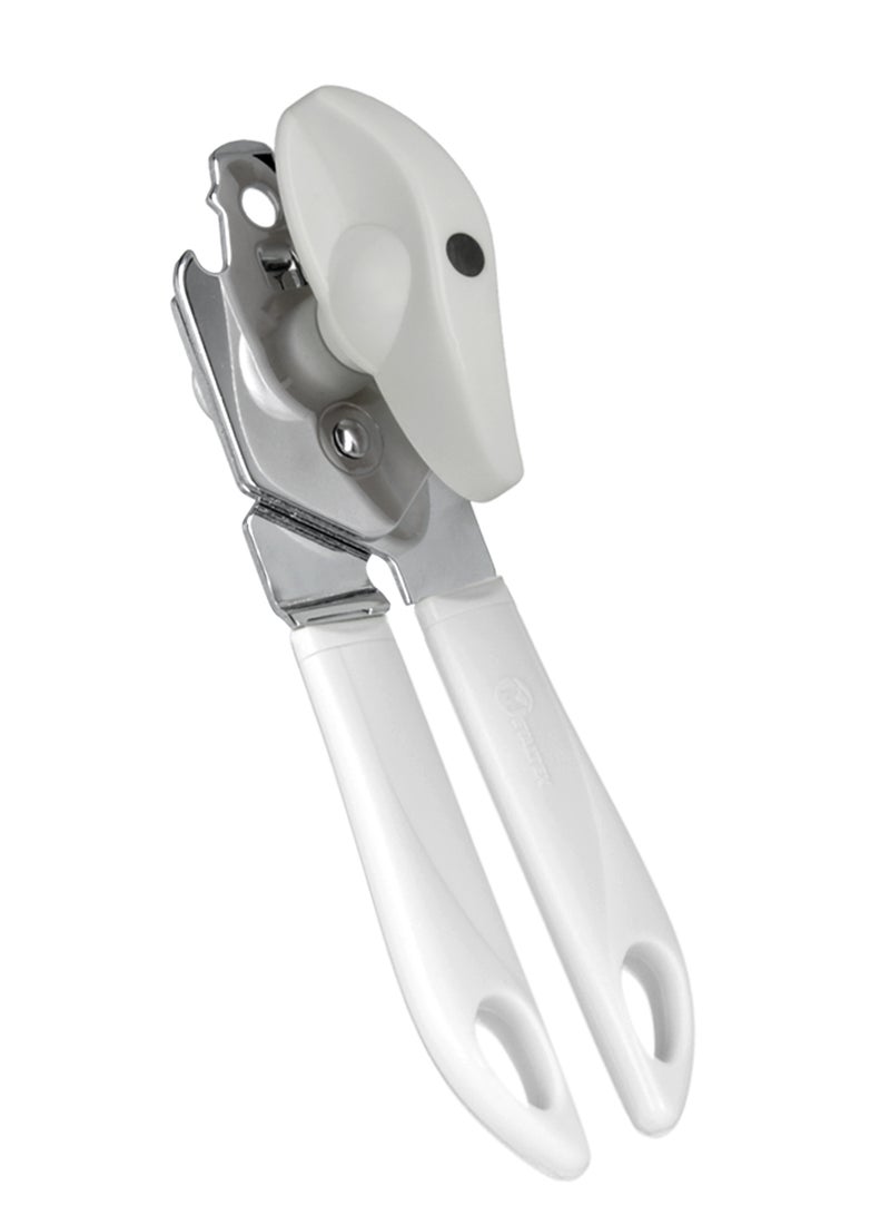 Metaltex Exodus Can Opener , Stainless Steel Manual Tin Opener with Magnetic Forceps, Ergonomic Handle, Durable Kitchen Tool for Easy Can Opening