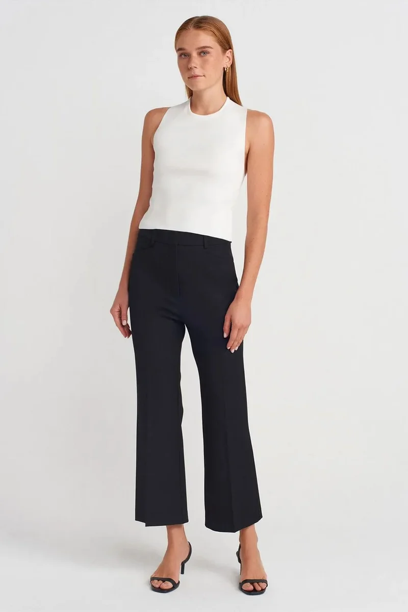 Dilvin White DILVIN Sleeveless Cut-Out Knit Blouse for Women | Best Price UAE