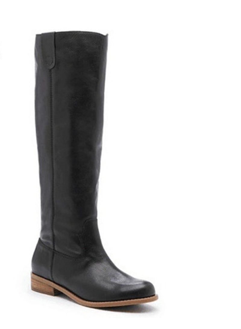 Loquat Thigh High Boots For Women Black 