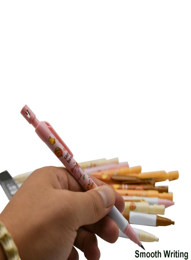 Maydahui 12 PCS Capybara Mechanical Pencil with Sharpener Novelty Animal Non Sharpening Automatic Pencil with 12 PCS 2B Lead Refills 2.0 mm Plastic for School Writing Drawing - Image 5