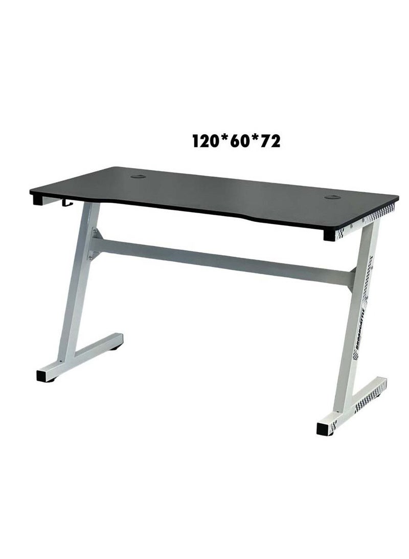 Modern Gaming Desk With Headphone Hook, Computer Desk Table Home Office 120*60*72 CM
