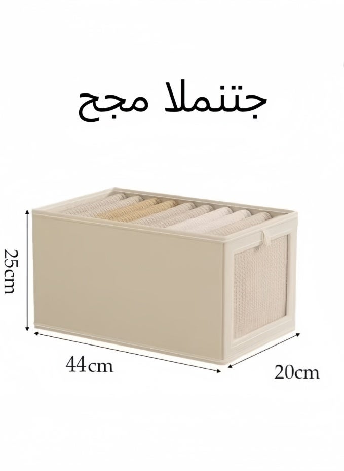 Anmi 4Pcs Foldable Clothes Organizer Boxes - Large Visual Storage Bins for Wardrobe, Toys & Shirts - Moisture-Proof & Stackable - Image 3