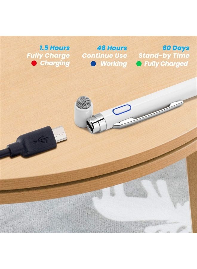 Edivia Stylus Pen for Lenovo Yoga 520/530/540/740/940 Tablets, EDIVIA Digital Pencil with 1.5mm Ultra Fine Tip Pencil for Lenovo Yoga 5/6/7 Stylus, White - Image 5