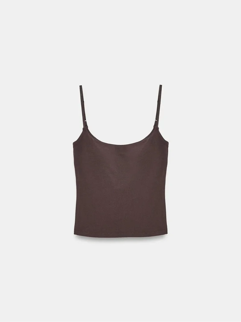 Dilvin DILVIN Slim Fit Square Neck Sleeveless Blouse