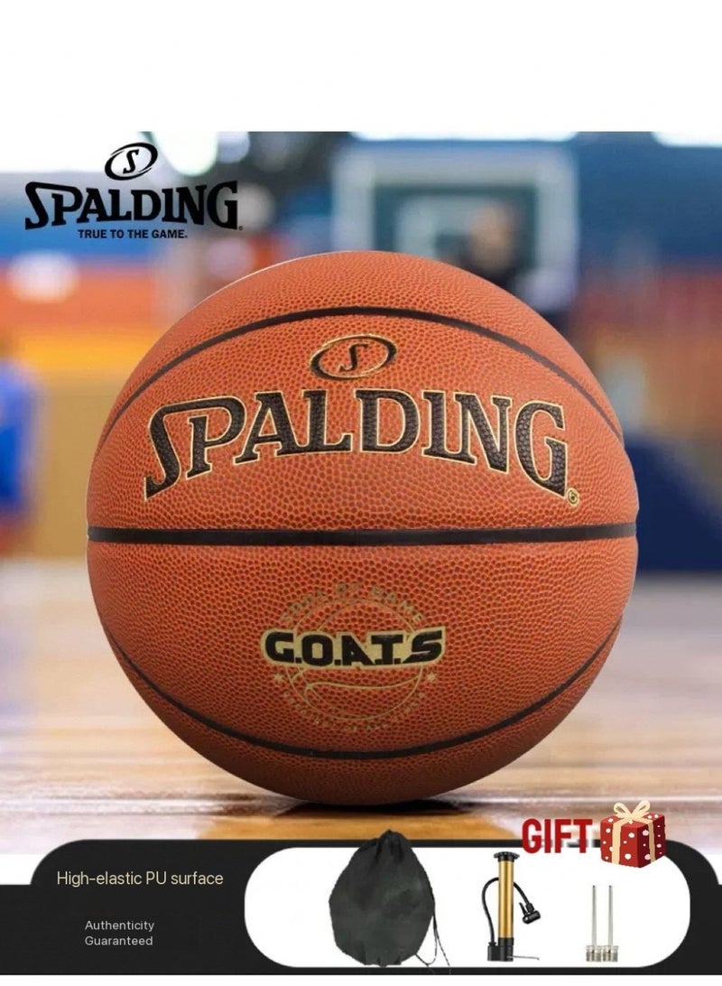 Spalding Official Size 7 Basketball Professional Game & Training Ball + 3-Piece Gift Set (Carry Bag / Pump / Needle) | Indoor & Outdoor Durable Non-Slip | For Adults & Youth - Image 1