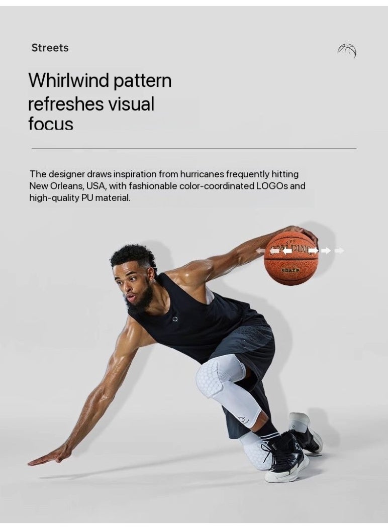 Spalding Official Size 7 Basketball Professional Game & Training Ball + 3-Piece Gift Set (Carry Bag / Pump / Needle) | Indoor & Outdoor Durable Non-Slip | For Adults & Youth - Image 3