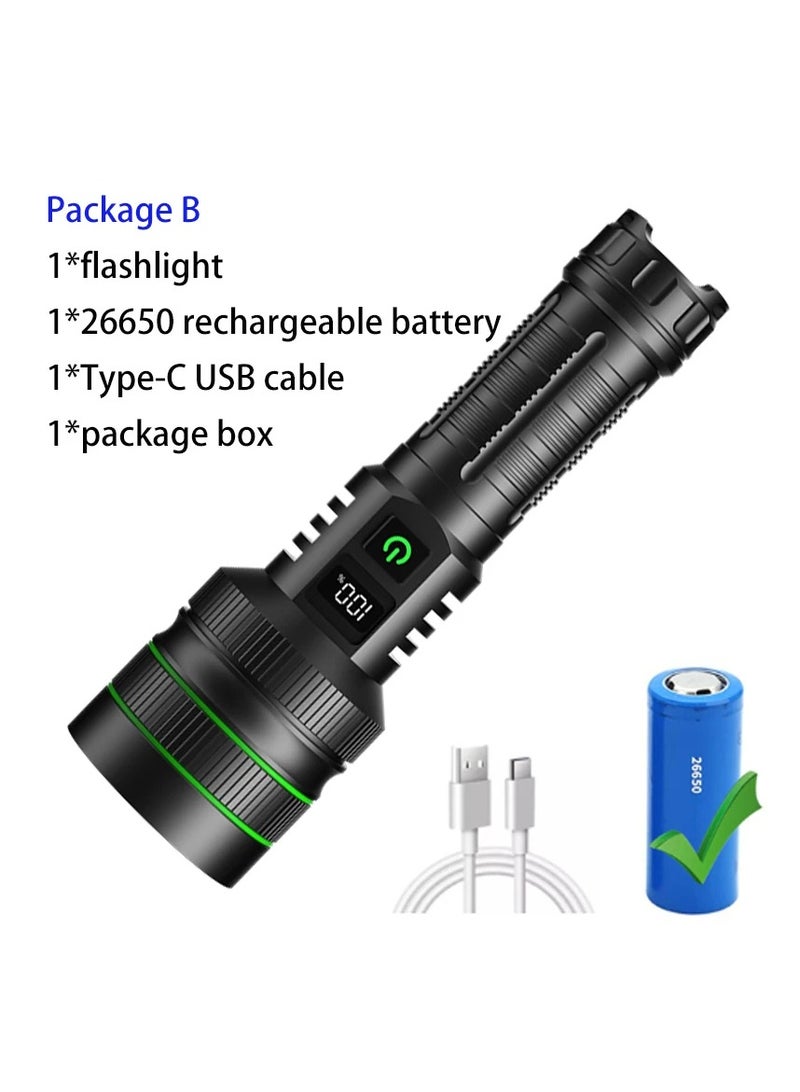 EVEREEN Strong Light Lantern High Power LED Flashlight USB Rechargeable Powerful Tactical Torch Super Long Range Lamp Outdoor Fishing  - Image 1