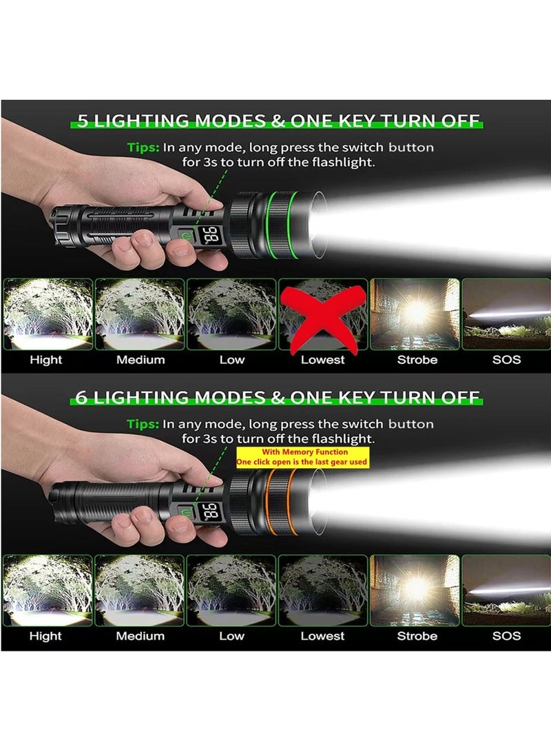 EVEREEN Strong Light Lantern High Power LED Flashlight USB Rechargeable Powerful Tactical Torch Super Long Range Lamp Outdoor Fishing  - Image 3
