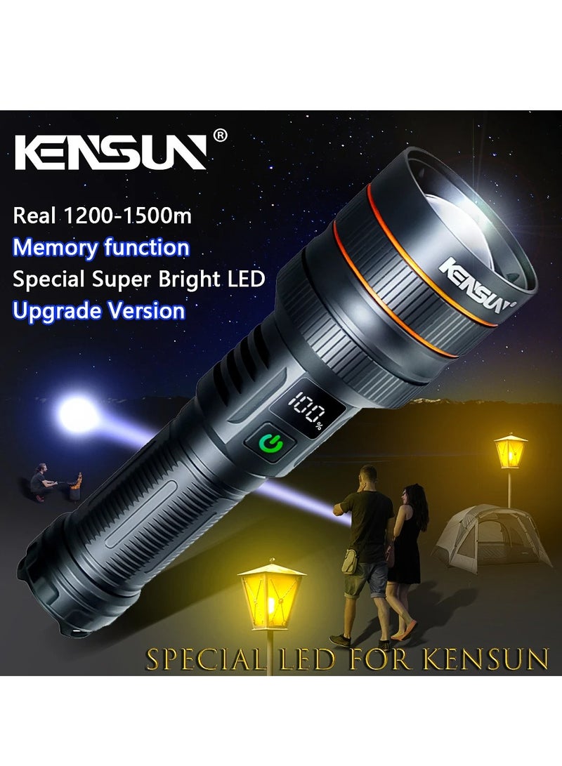 EVEREEN Strong Light Lantern High Power LED Flashlight USB Rechargeable Powerful Tactical Torch Super Long Range Lamp Outdoor Fishing  - Image 2
