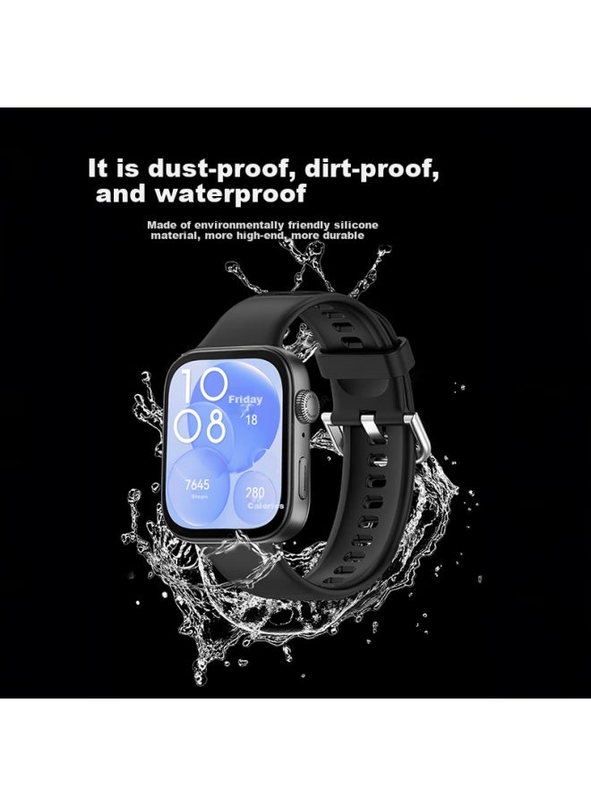 Stiger Silicone Watch Band For Huawei Watch Fit 4/3, Replacement Wrist Strap For Huawei Watch Fit 3, Breathable, Waterproof, Dirt-Resistant Smart Sports Wristband - Image 2