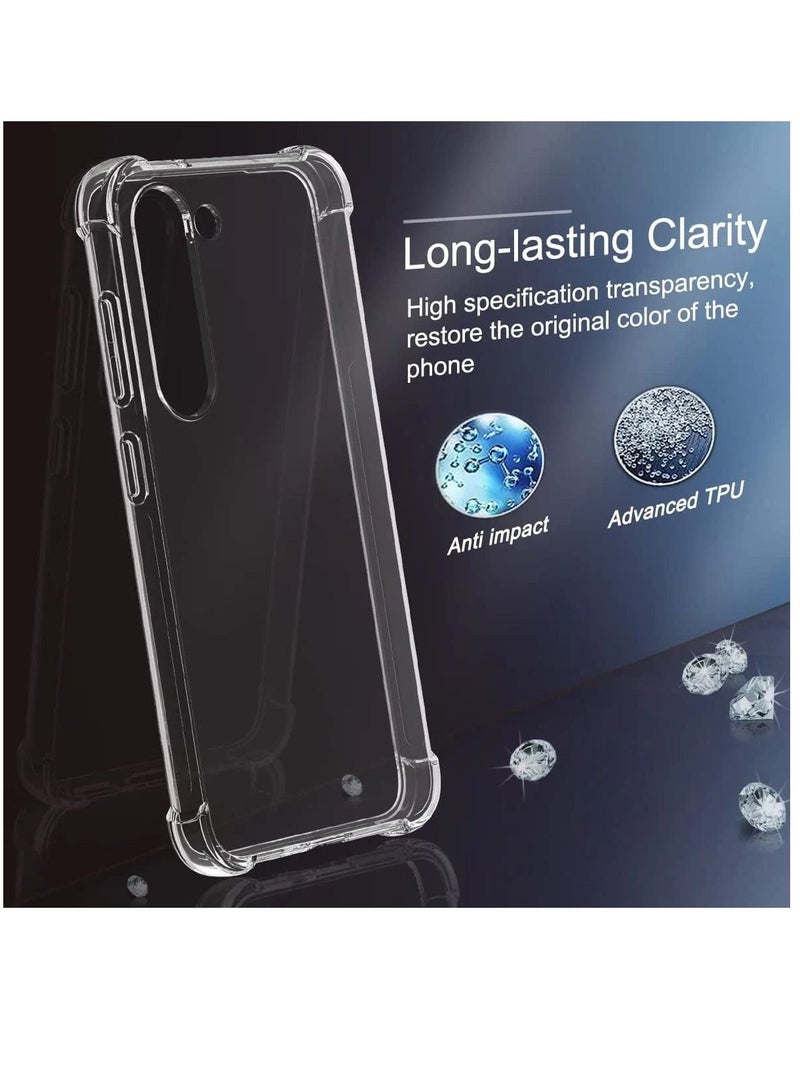 DUSALA Samsung Galaxy S23 Case Cover Clear Back Air Cushion Soft Silicone Shockproof Anti-Scratch Protective Bumper Shell Corner for Samsung Galaxy S23 5G - Image 4