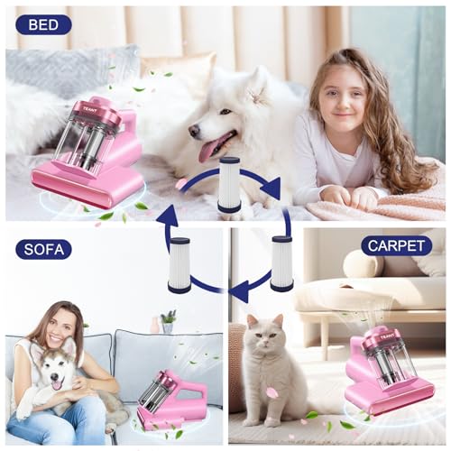 Teant 2 Pcs HEPA Filter, Replacement HEPA Filter for Teant Blue Pink Gray Upgrade and Cordless Mattress Vacuum - Image 5