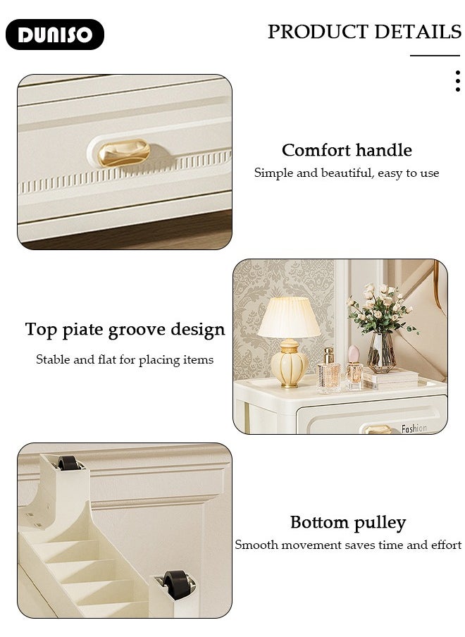 DUNISO Plastic Storage Bins, Drawer Storage Cabinet Toys Storage Box 6 Layer containers for Kitchen Storage Box for Clothes,Toys,Portable Storage Organizer Mobile File Storage Cabinet, Waterproof Drawer Containers for Bathroom,Storage Bins for Home Office School  - Image 5