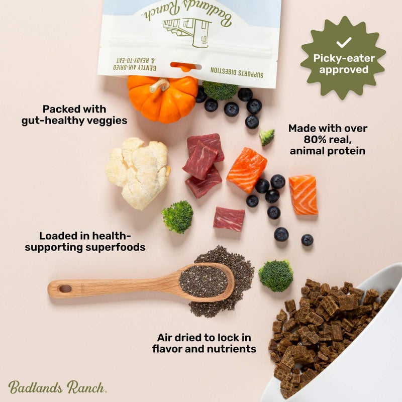 BADLANDS RANCH - Superfood Complete, Adult Dog Food, Air-Dried, High Protein, Zero Fillers, Superfood Nutrition by Katherine Heigl (24 oz., Beef Formula) - Image 5