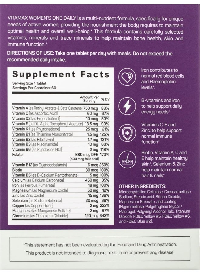 Vitamax Women's One Daily Tab 30's  - Image 2