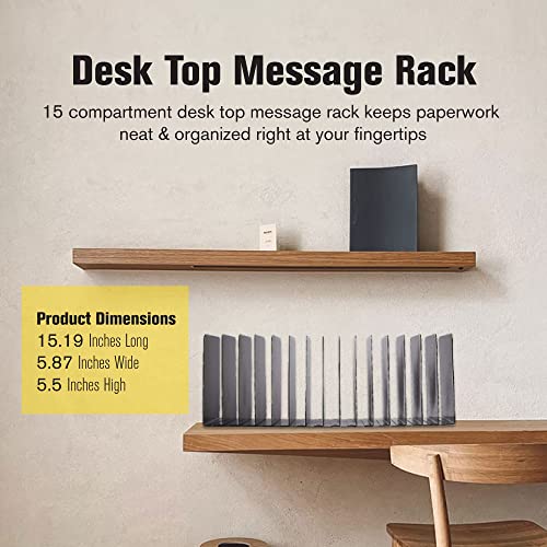 MMF Industries STEELMASTER Desk File Organizer | 15 Compartments | Scratch & Chip-Resistant Finish | Durable Steel Construction | Vertical File Organizer - Image 5
