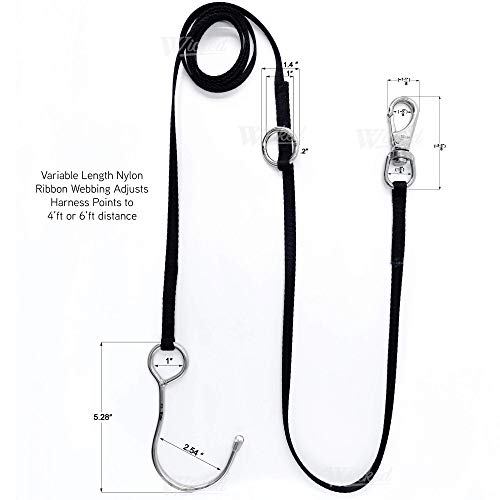 WICKED Scuba 316 Stainless Steel Multipoint Reef Hook 4-6 Ft. Length - Black Abyss - Image 3