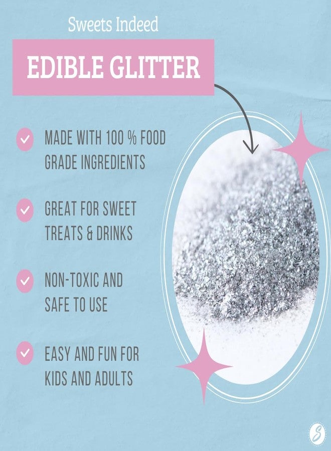 Sweets Indeed Edible Glitter, Perfect for Drinks, Cocktails, Beverages & Cake Decorating, Dessert Cake Topper, 4 grams, 3 Pack, New Years - Image 3