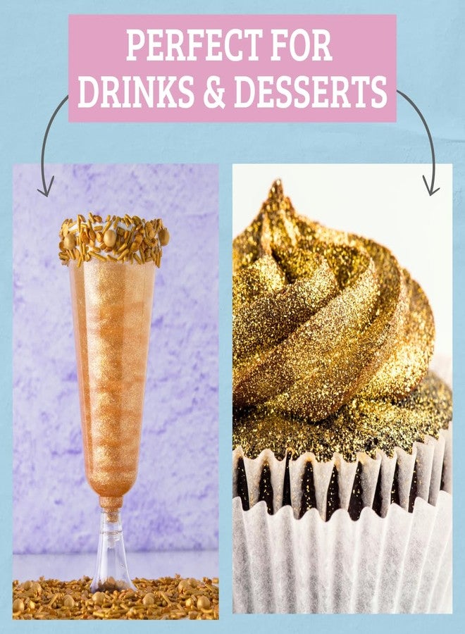 Sweets Indeed Edible Glitter, Perfect for Drinks, Cocktails, Beverages & Cake Decorating, Dessert Cake Topper, 4 grams, 3 Pack, New Years - Image 4