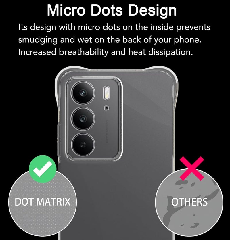 Realcase غطاء خلفي سيليكون لريلمي C75 5G، مقاوم للخدوش، شفاف كريستالي، واقي للصدمات، غطاء خلفي لريلمي C75 5G - Image 3