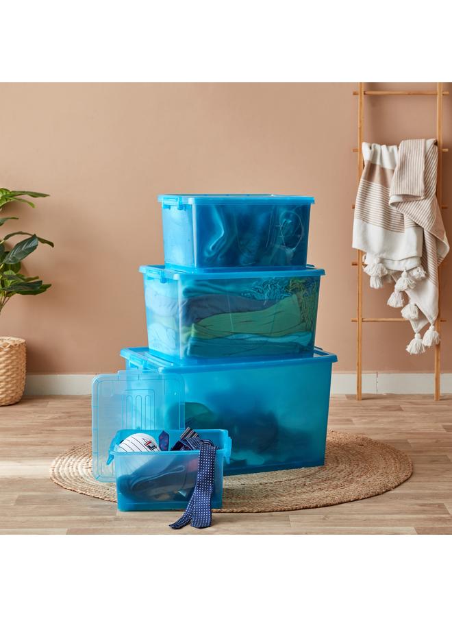 Home Box Rolling 32 L Storage Box with Wheels and Lid - 47x34x25 cm - Image 5