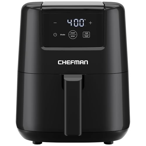 CHEFMAN 2 Qt Mini Air Fryer – Digital Space-Saving Compact Air Fryer with Nonstick and Dishwasher Safe Basket, Quick & Easy Meals in Minutes, Features Digital Timer and Shake Reminder – Black - Image 2