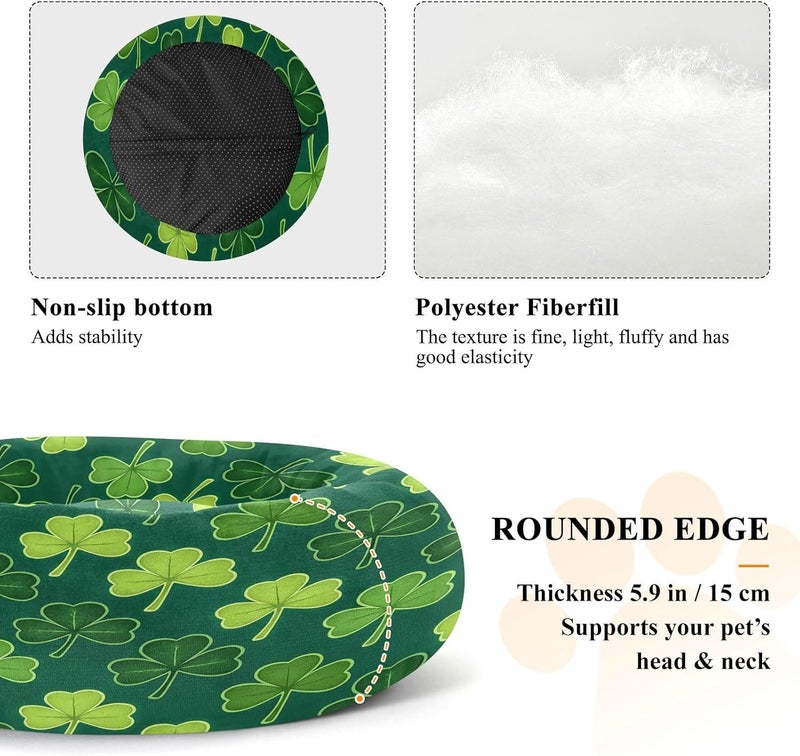 All usage compatible xigua St. Patrick's Day Round Dog Bed, Calming Cat Bed Washable with Removable Cover & Non-Slip Bottom, Soft Cozy Indoor Pet Bed for Living Room, Floor, Sofa, 22" Global flexible sizing options Advanced compact design All-season available stock Diverse requirement fit Durable versatile substance Durability boost selected material Durability boosted processed material Easy lifting build All-round applied quality All space matching look Simple multi-feature practical build Batch uniform stable quality Local trackable shipment Regional distribution available Single & bulk use compatible Market demand focused build All-round well-engineered practical build Advanced minimal build Fixed delivery schedule Daily use improved quality KSA market popular practical build Pre-sale confirmed stock Wear resistant All storage space compatible - Image 5