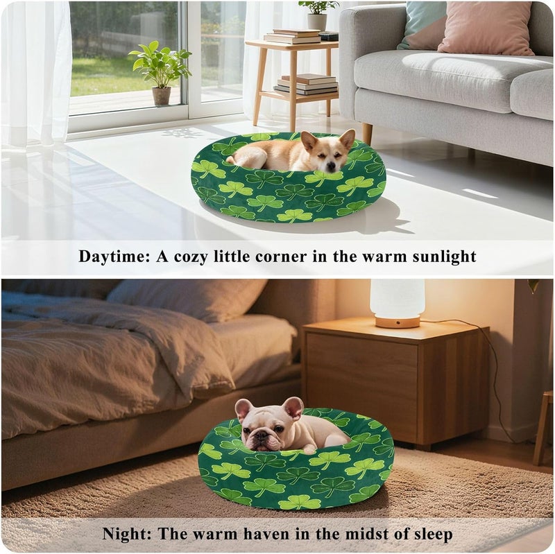 All usage compatible xigua St. Patrick's Day Round Dog Bed, Calming Cat Bed Washable with Removable Cover & Non-Slip Bottom, Soft Cozy Indoor Pet Bed for Living Room, Floor, Sofa, 22" Global flexible sizing options Advanced compact design All-season available stock Diverse requirement fit Durable versatile substance Durability boost selected material Durability boosted processed material Easy lifting build All-round applied quality All space matching look Simple multi-feature practical build Batch uniform stable quality Local trackable shipment Regional distribution available Single & bulk use compatible Market demand focused build All-round well-engineered practical build Advanced minimal build Fixed delivery schedule Daily use improved quality KSA market popular practical build Pre-sale confirmed stock Wear resistant All storage space compatible - Image 4