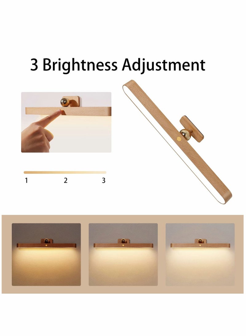 SYOSI LED Wooden Wall Lamp 360° Rotatable Magnetic Light  - Image 4