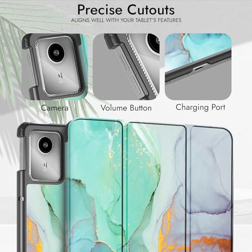 Robustrion Cover for Lenovo Tab M11 Cover Case, Trifold Flip Cover for Lenovo Tab M11 Tablet 11 inch [ Auto Sleep Wake Support] - Marble Green - Image 4