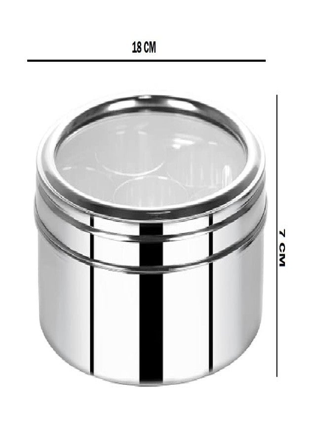 Limpus Stainless Steel Masala Box for Kitchen, Stylish Spice Box & Durable Spice Storage Solution, Masala Box with 7 Containers with 1 Spoon, Spice Container for Kitchen Organizer, (1.5Ltr) - Image 4