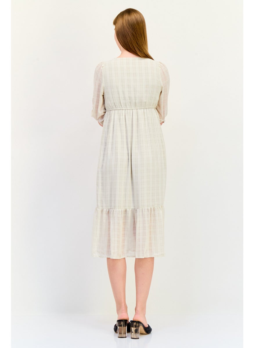 ONLY Women Plaid Midi Dress, Multicolor  - Image 4