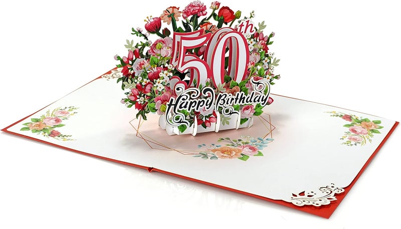 كت بوب أب. كوم بطاقة عيد ميلاد من نوع “كوت بوب أب”， بطاقة عيد الأم، بطاقة تهنئة ثلاثية الأبعاد (بأزهار الهيبيسكوس والقطط). - Image 2