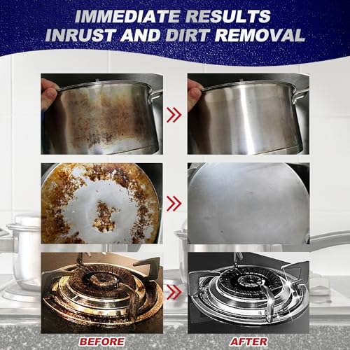 AUJ 2PCS Stainless Steel Clean Wax, Magical Nano-Technology Stainless Steel Cleaning Paste, Stainless Steel Cleaner and Metal Polish, 3 In 1 Stainless Steel Wax Cleaner for Grease, Oven, Sink - Image 3