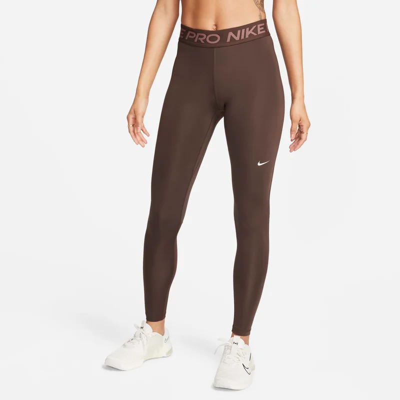 Nike Women's Pro Mid-Rise Mesh-Panelled Leggings