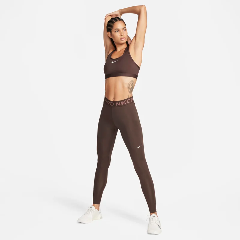 Nike Women's Pro Mid-Rise Mesh-Panelled Leggings