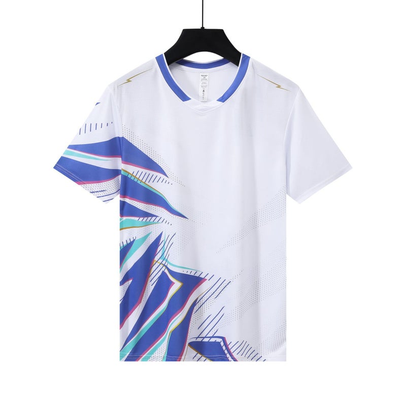 Generic Badminton Pants Autumn and Winter Quick-Drying Short Badminton Sportswear Cultural Shirt Suit Sweat-Absorbent Badminton Suit with Printing 24 white
