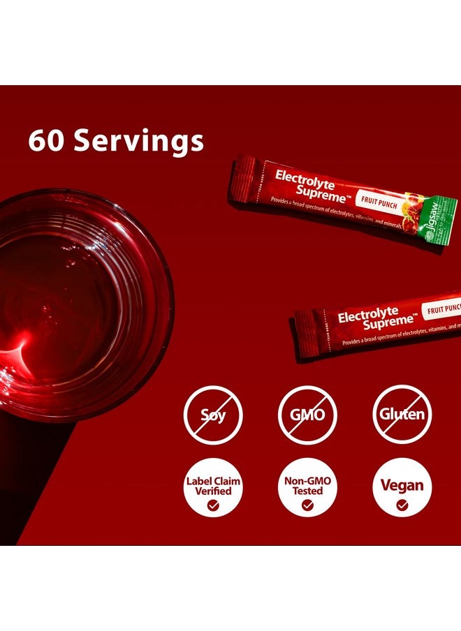 Jigsaw Health Jigsaw Health - Electrolyte Supreme - Broad Spectrum of Electrolytes + Trace Minerals - 60 Servings (60 Servings Packets, Fruit Punch)  - Image 3