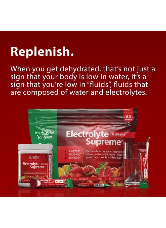 Jigsaw Health Jigsaw Health - Electrolyte Supreme - Broad Spectrum of Electrolytes + Trace Minerals - 60 Servings (60 Servings Packets, Fruit Punch)  - Image 5