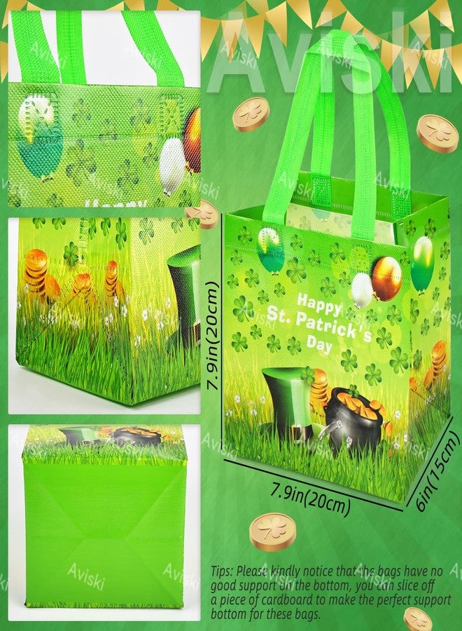 Aviski 4PCS St Patrick's Reusable Gift Bags, Treat Bags with Handles, Irish Party, Non-Woven Saint Paddy Day for Gifts Wrapping, St Patricks Party Supplies, 7.9 × 7.9 × 5.9inch - Image 3