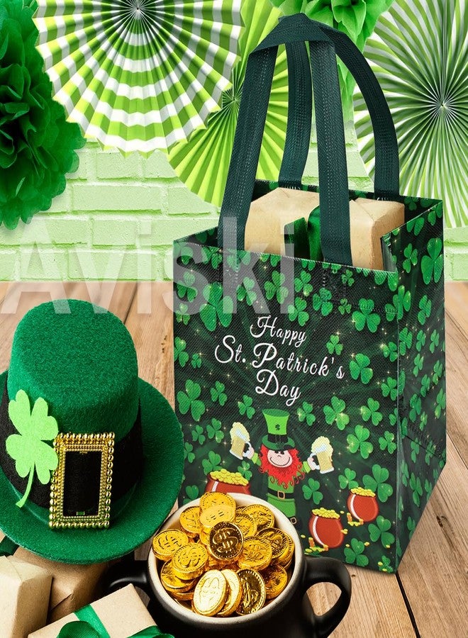 Aviski 4PCS St Patrick's Reusable Gift Bags, Treat Bags with Handles, Irish Party, Non-Woven Saint Paddy Day for Gifts Wrapping, St Patricks Party Supplies, 7.9 × 7.9 × 5.9inch - Image 2