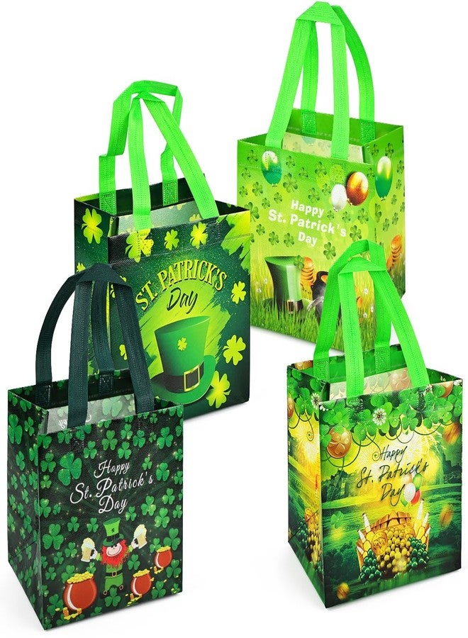 Aviski 4PCS St Patrick's Reusable Gift Bags, Treat Bags with Handles, Irish Party, Non-Woven Saint Paddy Day for Gifts Wrapping, St Patricks Party Supplies, 7.9 × 7.9 × 5.9inch - Image 1