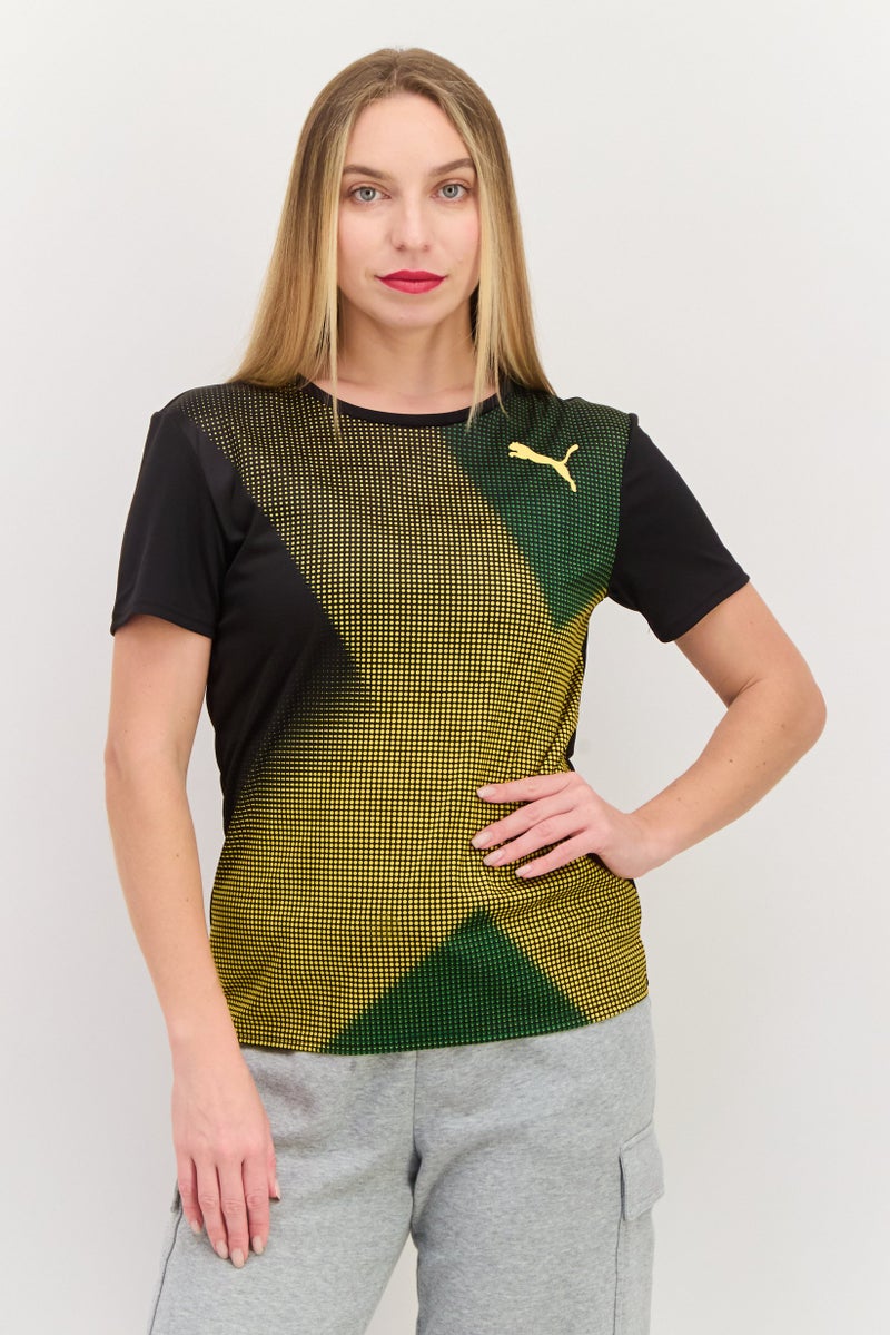 PUMA Women Sportswear Fit Short Sleeves Training Jersey, Black Combo - Image 1