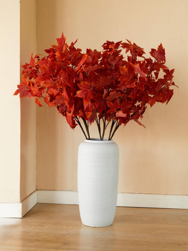 MISSPIN زينة عيد الشكر من ميسبين 6 قطع ديكور خريف فروع أوراق القيقب الاصطناعية مجموعة 3543 بوصة سيقان خريفية أوراق قيقب مزيفة لباقة الزفاف ومراكز الطاولات