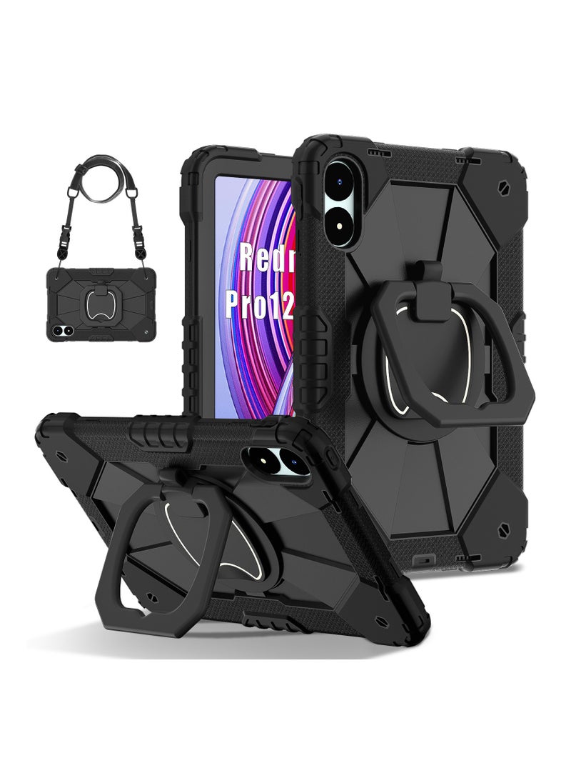General - Case for Redmi Pad Pro 12.1 2024 with 360° Swivel Stand, Shockproof Case with Pen Holder compatible with Redmi Pad Pro 12.1 - Image 1