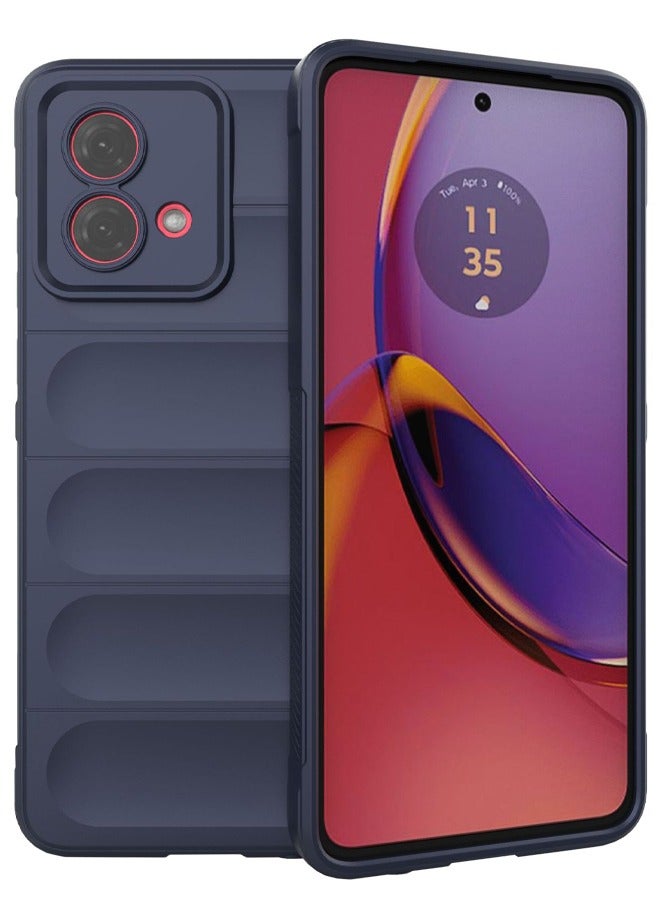 Motorola Moto G84 Back Cover,  Creative Soft Protective Case for Motorola Moto G84, Anti-Drop and Shockproof Skin Feel Case Cover for Motorola Moto G84 5G, Blue - Image 1