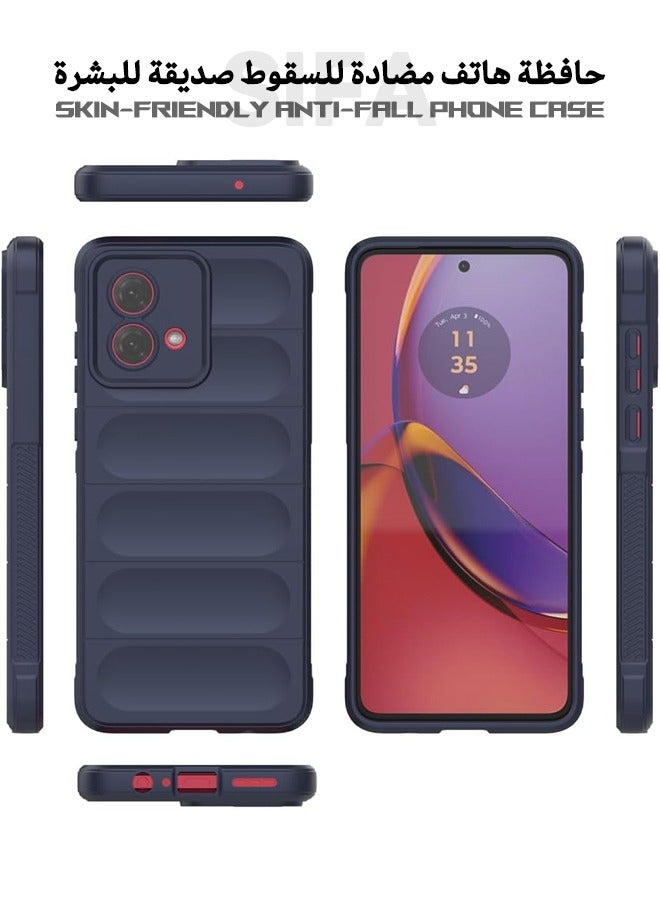 Motorola Moto G84 Back Cover,  Creative Soft Protective Case for Motorola Moto G84, Anti-Drop and Shockproof Skin Feel Case Cover for Motorola Moto G84 5G, Blue - Image 2