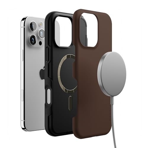 Casely iPhone 16 Pro Max Case | The Boyfriend Collection | Espresso Brown | Bold Protective Design | MagSafe Compatible Design - Image 4