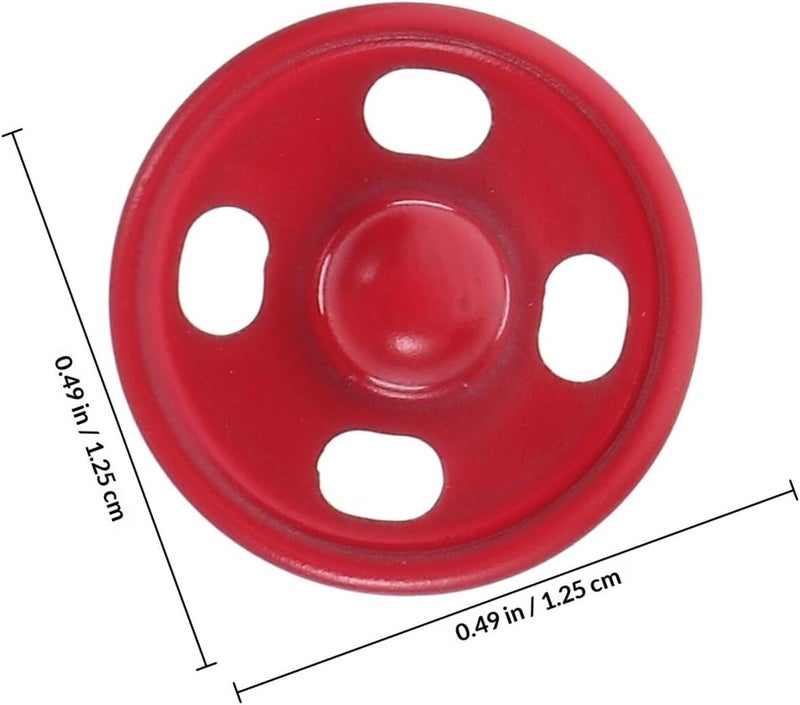 WRITWAA 50pcs Metal Clothes Snap Fasteners Button Snaps Red 20l (12.5mm) Multi-Functional Invisible Sewing Fasteners for Shirts Coats Trench Crafts - Image 2